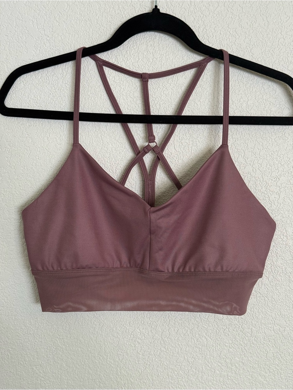 Alo Lavish Seamless Mauve Strappy Bralette Bra